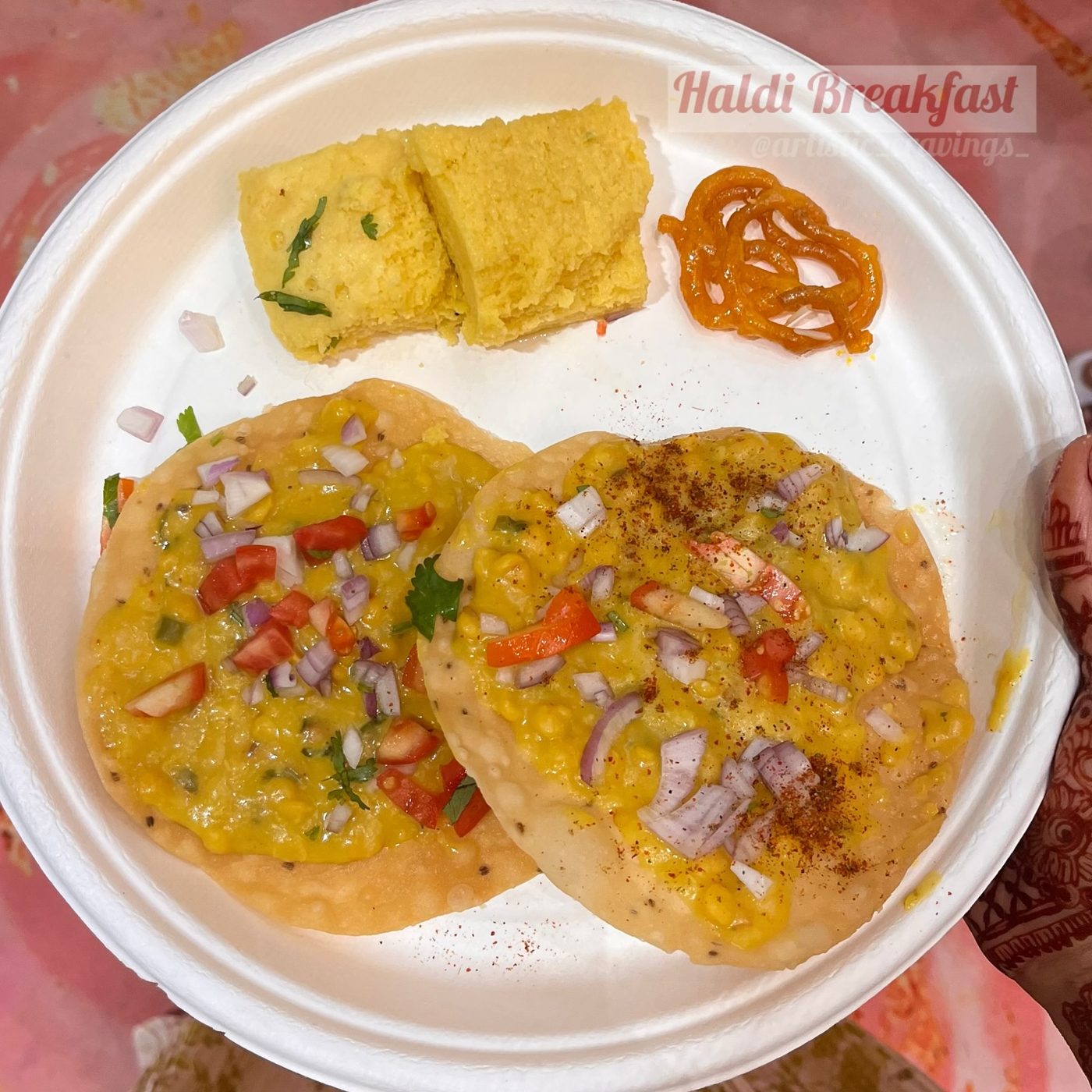 Haldi Breakfast Platter - हल्दी का नाश्ता wedding catering dish