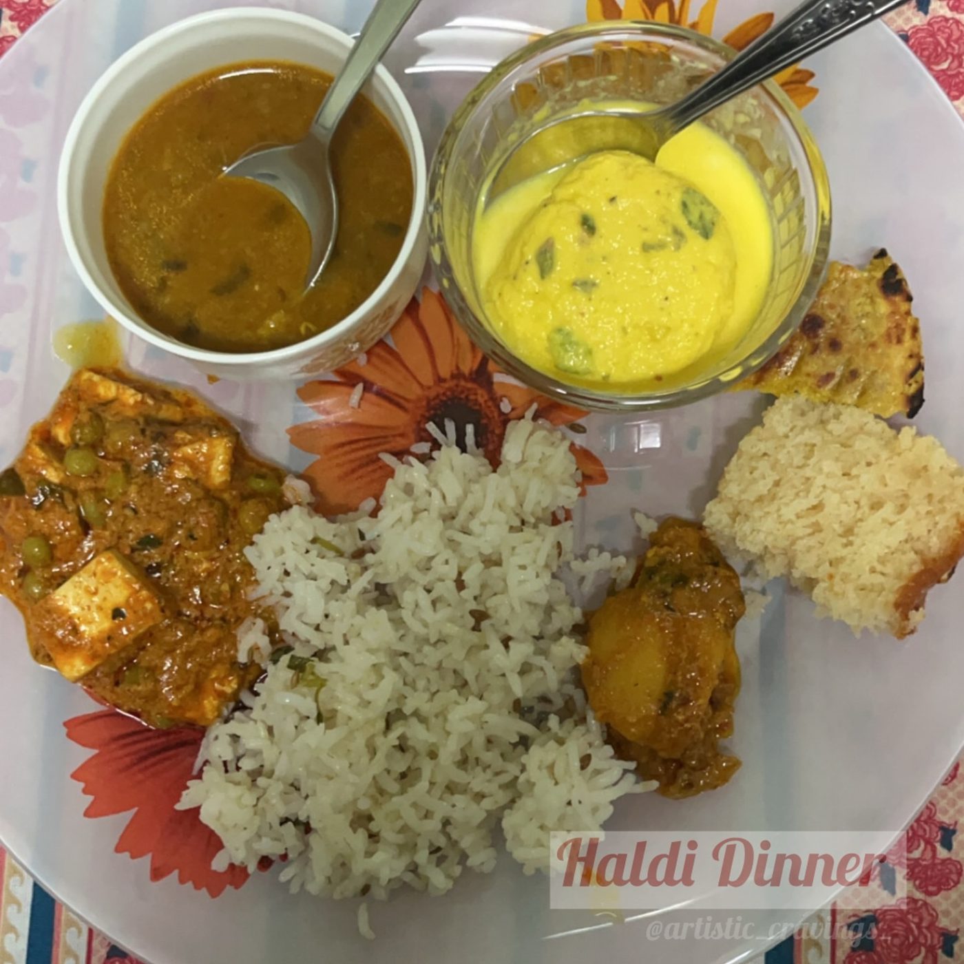 Haldi Dinner Thali - हल्दी डिनर थाली wedding catering dish