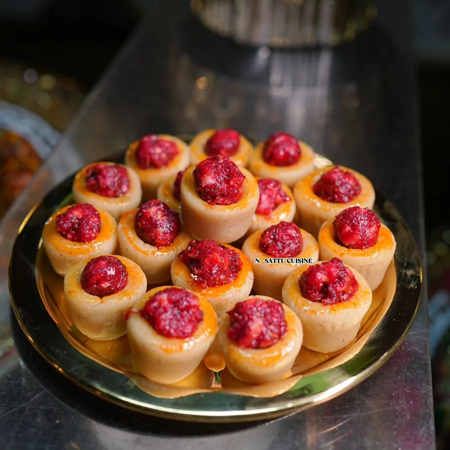 Rose Mawa Cups - गुलाब मावा कप wedding catering dish